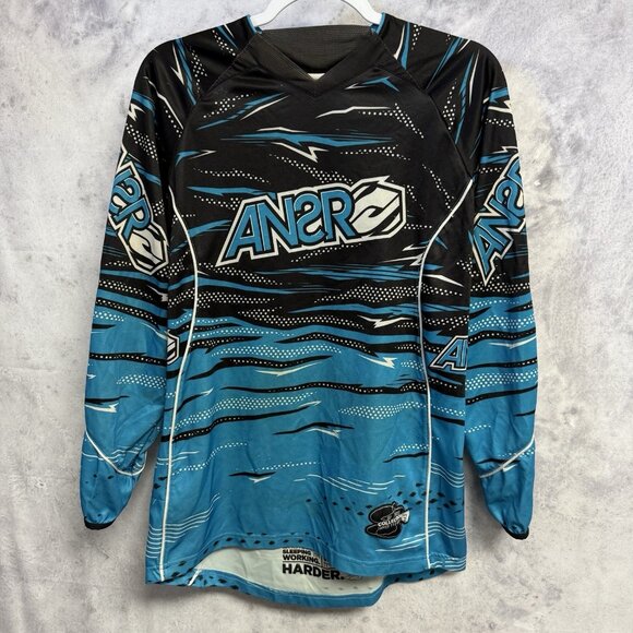 Answer Racing Motocross Jersey Mens Small Blue Long Sleeve MX - Picture 1 of 16
